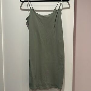 Green tight dress